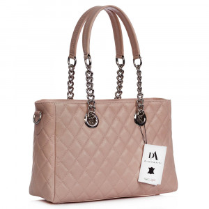 Geanta dama din piele naturala DiAmanti Lucia Rosa